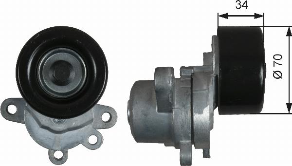 GATES T39155 - Tendeur de courroie, courroie trapézoïdale à nervures droxauto.com