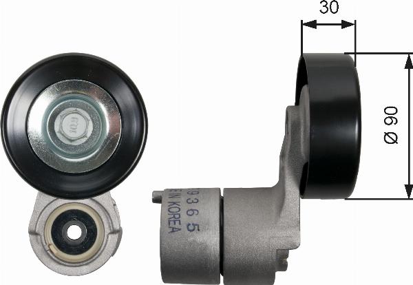 GATES T39150 - Tendeur de courroie, courroie trapézoïdale à nervures droxauto.com