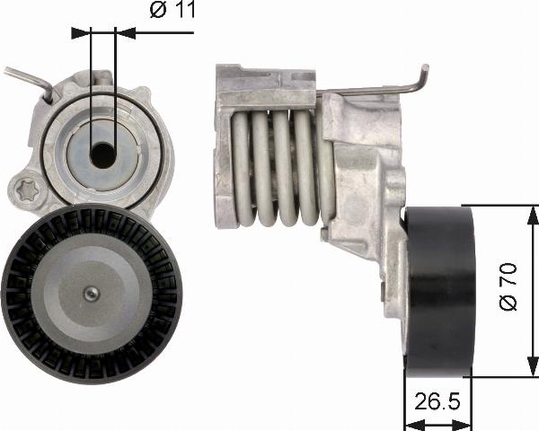 GATES T39115 - Tendeur de courroie, courroie trapézoïdale à nervures droxauto.com