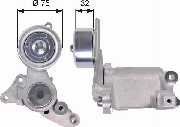 GATES T39135 - Poulie renvoi / transmission, courroie trapézoïdale à nervures droxauto.com