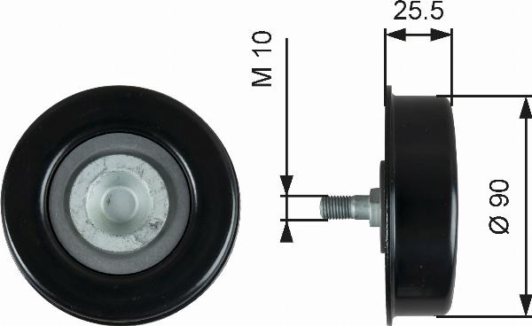 GATES T39362 - Poulie renvoi / transmission, courroie trapézoïdale à nervures droxauto.com