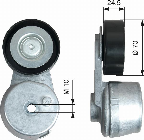 GATES T39375 - Tendeur de courroie, courroie trapézoïdale à nervures droxauto.com