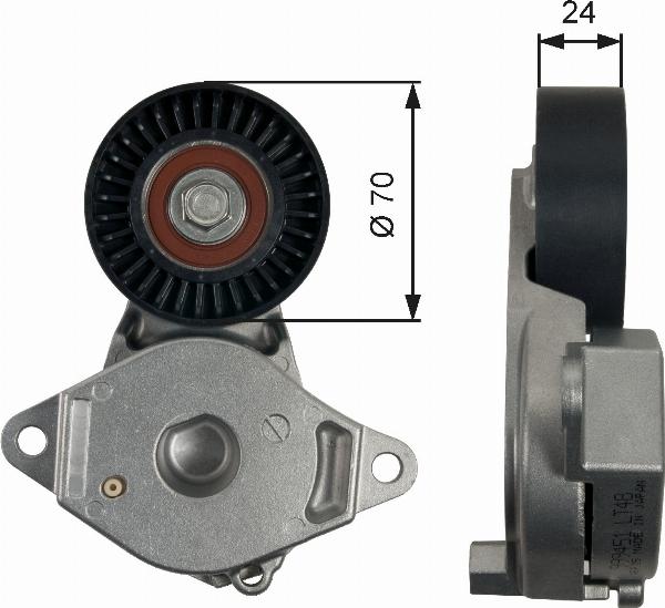 GATES T39246 - Tendeur de courroie, courroie trapézoïdale à nervures droxauto.com