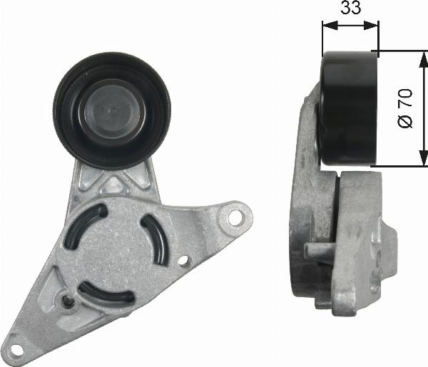 GATES T39250 - Tendeur de courroie, courroie trapézoïdale à nervures droxauto.com