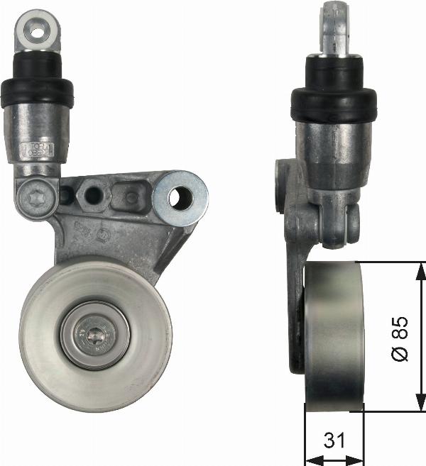 GATES T39214 - Tendeur de courroie, courroie trapézoïdale à nervures droxauto.com