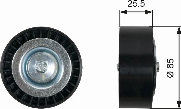 GATES T36454 - Poulie renvoi / transmission, courroie trapézoïdale à nervures droxauto.com