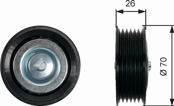 GATES T36469 - Poulie renvoi / transmission, courroie trapézoïdale à nervures droxauto.com