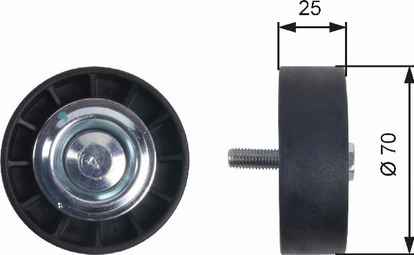 GATES T36402 - Poulie renvoi / transmission, courroie trapézoïdale à nervures droxauto.com