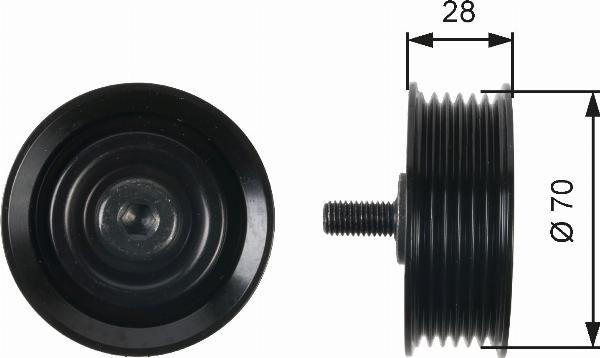 GATES T36410 - Poulie renvoi / transmission, courroie trapézoïdale à nervures droxauto.com
