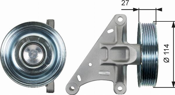 GATES T36429 - Poulie renvoi / transmission, courroie trapézoïdale à nervures droxauto.com