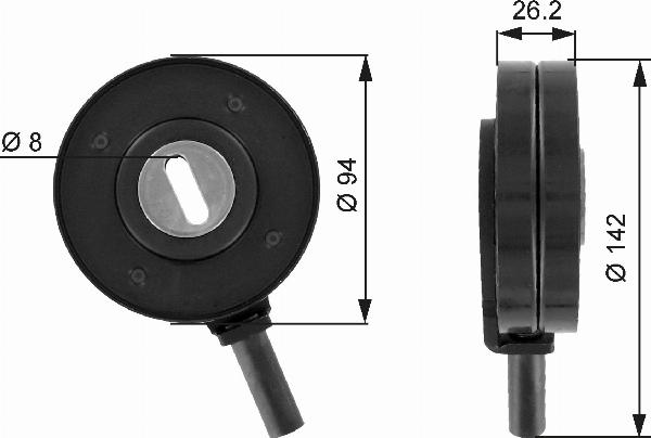 GATES T36022 - Tendeur de courroie, courroie trapézoïdale à nervures droxauto.com