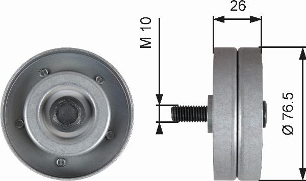 GATES T36182 - Poulie renvoi / transmission, courroie trapézoïdale à nervures droxauto.com