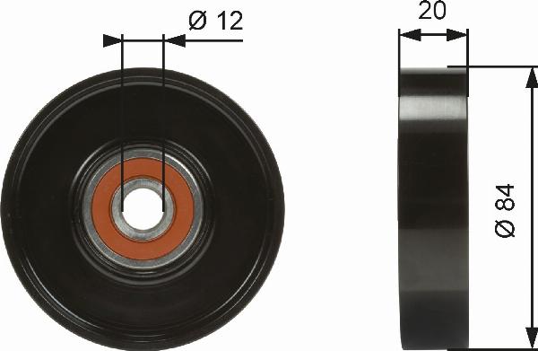GATES T36321 - Poulie renvoi / transmission, courroie trapézoïdale à nervures droxauto.com