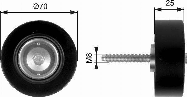 GATES T36263 - Poulie renvoi / transmission, courroie trapézoïdale à nervures droxauto.com