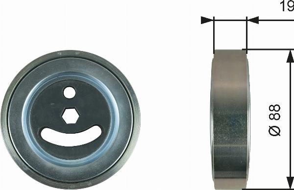 GATES T36280 - Poulie renvoi / transmission, courroie trapézoïdale à nervures droxauto.com