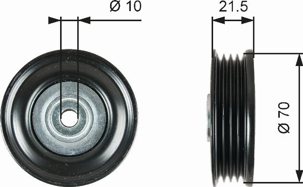 GATES T36747 - Poulie renvoi / transmission, courroie trapézoïdale à nervures droxauto.com