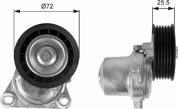GATES T38408 - Tendeur de courroie, courroie trapézoïdale à nervures droxauto.com