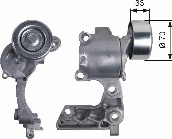 GATES T38411 - Tendeur de courroie, courroie trapézoïdale à nervures droxauto.com