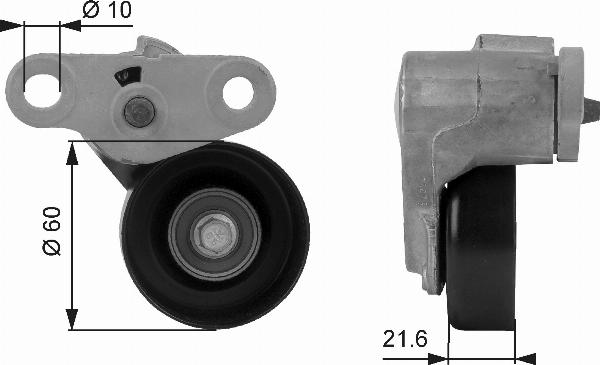 GATES T38159 - Tendeur de courroie, courroie trapézoïdale à nervures droxauto.com