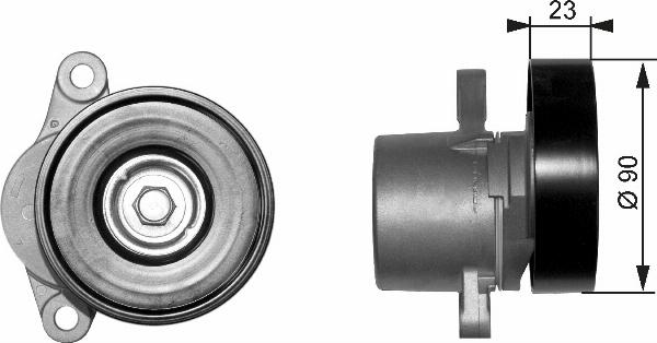 GATES T38156 - Tendeur de courroie, courroie trapézoïdale à nervures droxauto.com