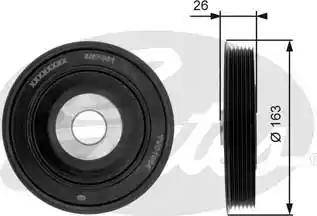 GATES TVD1064 - Poulie, vilebrequin droxauto.com