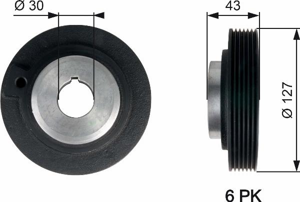 GATES TVD1066 - Poulie, vilebrequin droxauto.com
