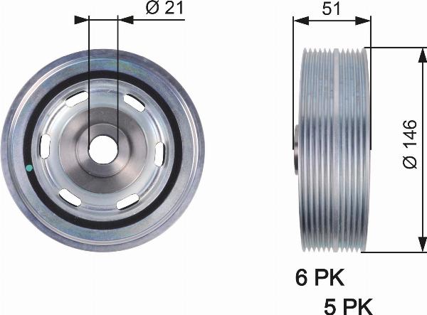 GATES TVD1083 - Poulie, vilebrequin droxauto.com