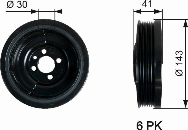 GATES TVD1031 - Poulie, vilebrequin droxauto.com