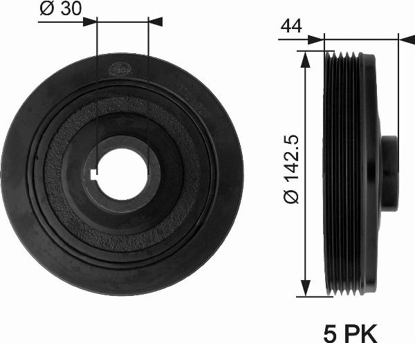 GATES TVD1027 - Poulie, vilebrequin droxauto.com
