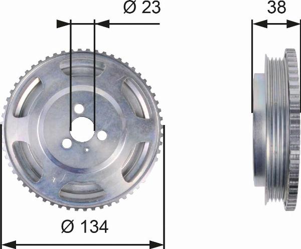 GATES TVD1070 - Poulie, vilebrequin droxauto.com