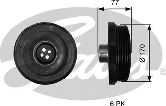 GATES TVD1140 - Poulie, vilebrequin droxauto.com