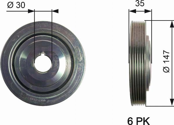 GATES TVD1101 - Poulie, vilebrequin droxauto.com