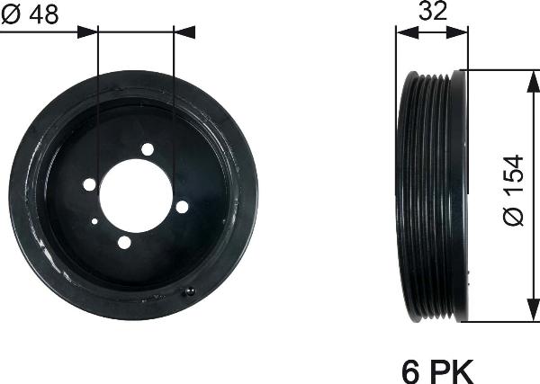 GATES TVD1130 - Poulie, vilebrequin droxauto.com