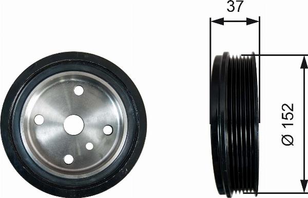 GATES TVD1137 - Poulie, vilebrequin droxauto.com