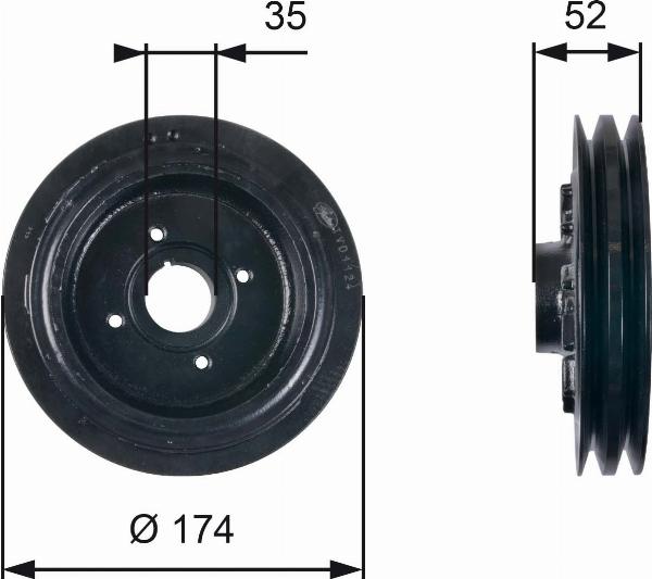GATES TVD1124 - Poulie, vilebrequin droxauto.com