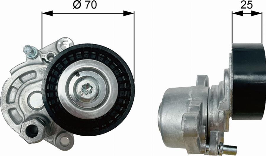 GATES 39437 - Tendeur de courroie, courroie trapézoïdale à nervures droxauto.com