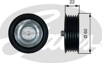 GATES 36473 - Poulie renvoi / transmission, courroie trapézoïdale à nervures droxauto.com