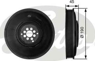 GATES TVD1034 - Poulie, vilebrequin droxauto.com