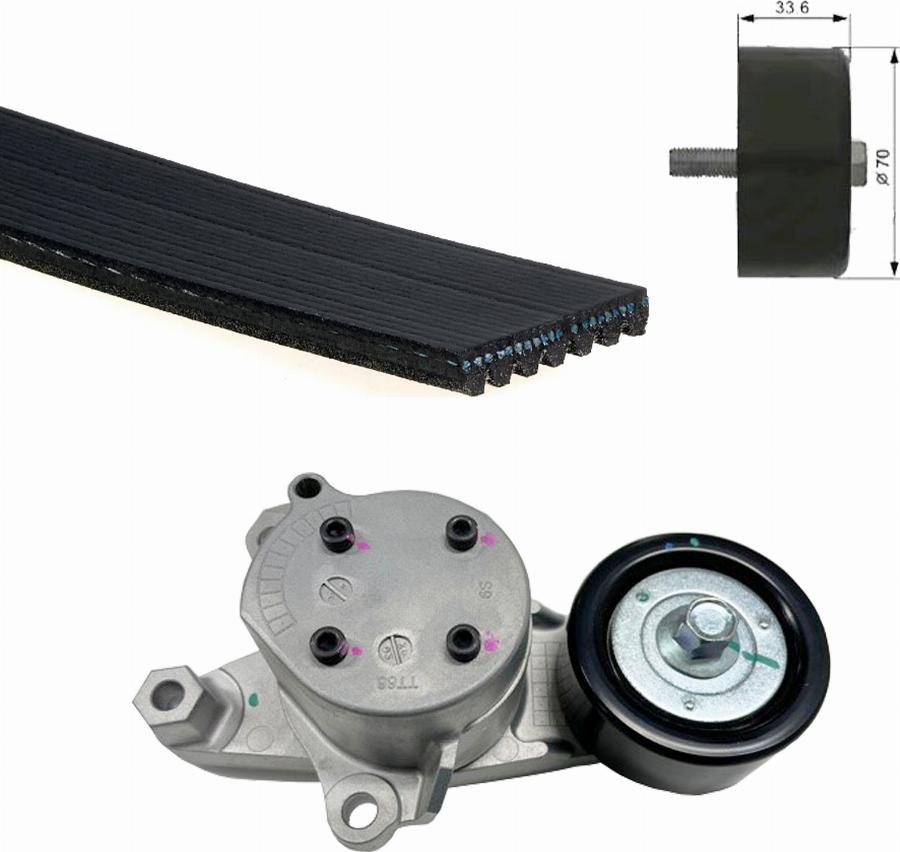 GATES ACK7PK2050K1 - Jeu de courroies trapézoïdales à nervures droxauto.com