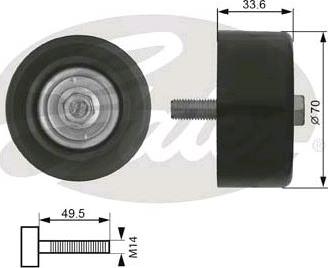 GATES T36723 - Poulie renvoi / transmission, courroie trapézoïdale à nervures droxauto.com