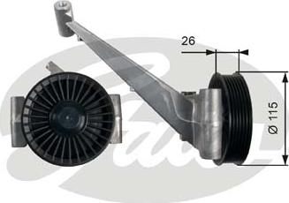 GATES T36463 - Poulie renvoi / transmission, courroie trapézoïdale à nervures droxauto.com