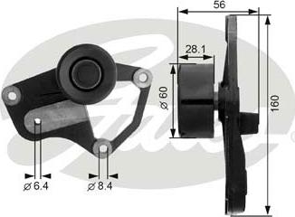 GATES T36021 - Poulie renvoi / transmission, courroie trapézoïdale à nervures droxauto.com