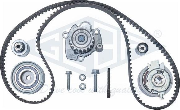 Geba K11075A - Pompe à eau + kit de courroie de distribution droxauto.com