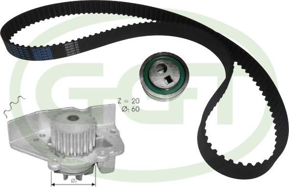 GGT KPA20030 - Pompe à eau + kit de courroie de distribution droxauto.com
