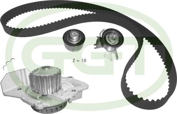 GGT KPA20106 - Pompe à eau + kit de courroie de distribution droxauto.com