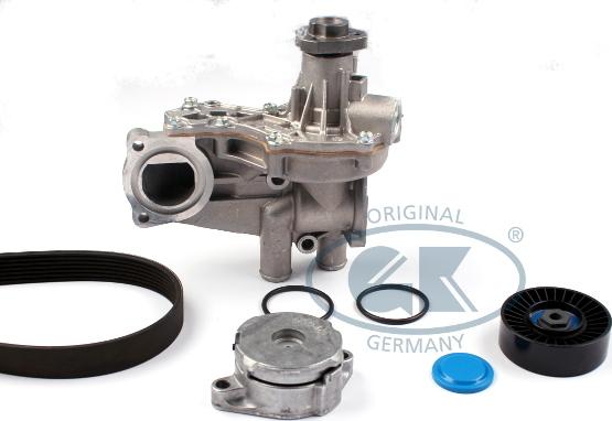 GK K980151L - Pompe à eau+Jeu de courroie trapézoïdale à nervures droxauto.com