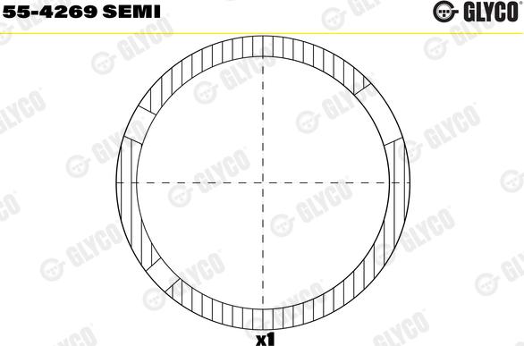 Glyco 55-4269 SEMI - Coussinet de palier, bielle droxauto.com