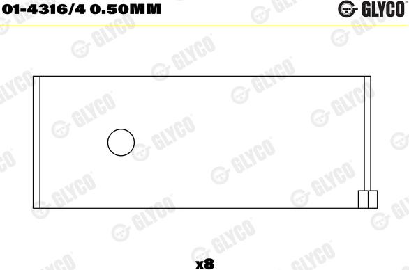 Glyco 01-4316/4 0.50mm - Coussinet de bielle droxauto.com
