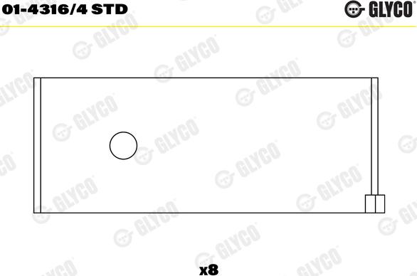 Glyco 01-4316/4 STD - Coussinet de bielle droxauto.com