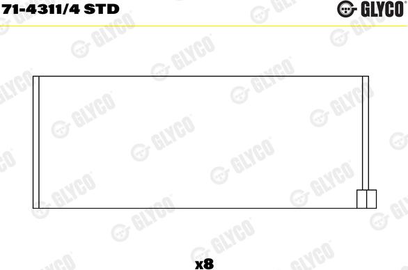 Glyco 71-4311/4 STD - Coussinet de bielle droxauto.com